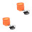 2Pièces Seau Camping Eva Orange Pliant Pour Appâts 5