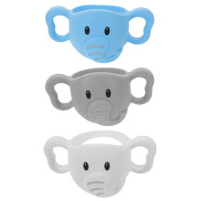 3Pcs Silicone Baby Bottle Handles Ergonomic Grip Covers