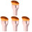 4Pcs Lightweight Nylon Makeup Foundation Brushes Rose Gold Portable 4