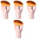 4Pcs Lightweight Nylon Makeup Foundation Brushes Rose Gold Portable 5