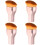 4Pcs Lightweight Nylon Makeup Foundation Brushes Rose Gold Portable 7