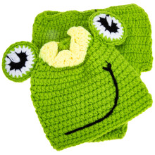 2Sets Baby Photo Shoot Outfits Green Crochet Knit Jumpsuit for Newborn