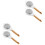 4Pcs Fine Mesh Kitchen Strainer Spoon for Home Use with Wood Handle 3