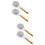 4Pcs Fine Mesh Kitchen Strainer Spoon for Home Use with Wood Handle 6