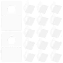 2500Pcs Transparent Adhesive Hanging Tags PVC Display Tabs