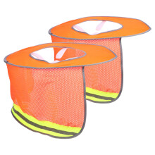 10Pcs Hard Hat Sun Shade Orange Visor Neck Protection for Construction