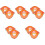 10Pcs Hard Hat Sun Shade Orange Visor Neck Protection for Construction 5