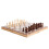 2Sets Foldable Khaki Wooden Chess Set with Storage for Home and Office 3