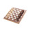 2Sets Foldable Khaki Wooden Chess Set with Storage for Home and Office 1
