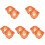 10Pcs Hard Hat Sun Shade Orange Visor Neck Protection for Construction 4