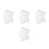 200Pcs White Race Bibs Lightweight Durable Reusable Number Clips 4