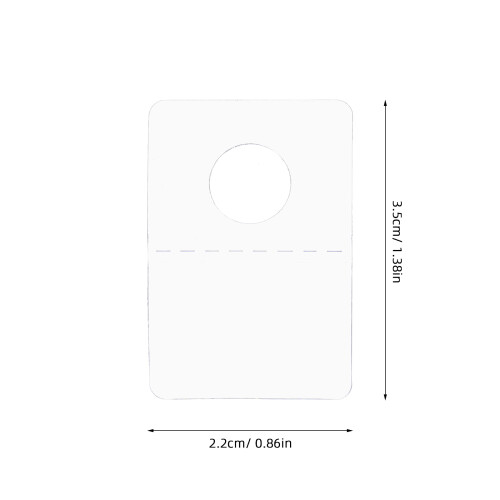 2500Pcs Transparent Adhesive Hanging Tags PVC Display Tabs 1