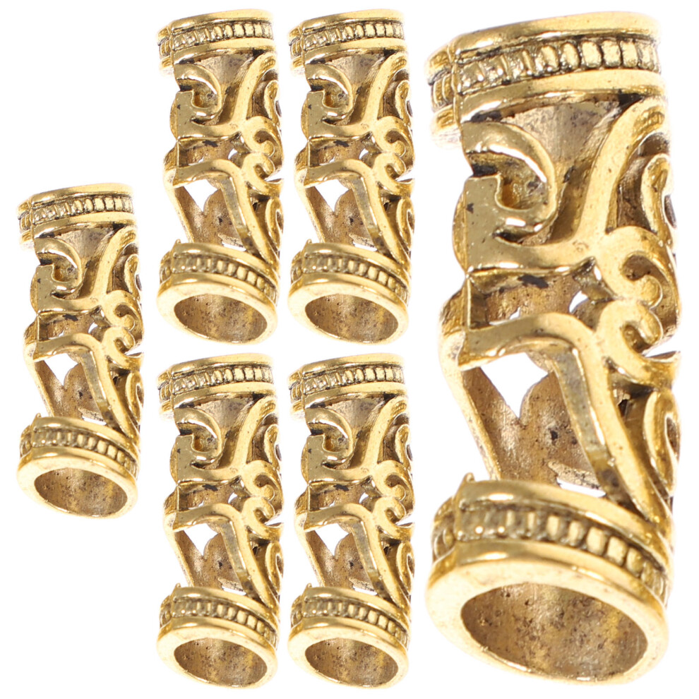 Villcase Unisex Golden 12Pcs Alloy Hair Braids Rings Dreadlock Cuffs Hair Styling