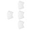 200Pcs White Race Bibs Lightweight Durable Reusable Number Clips 7