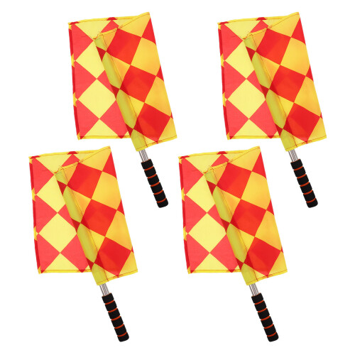 12Pcs Football Assistant Referee Flags Durable Lightweight 1