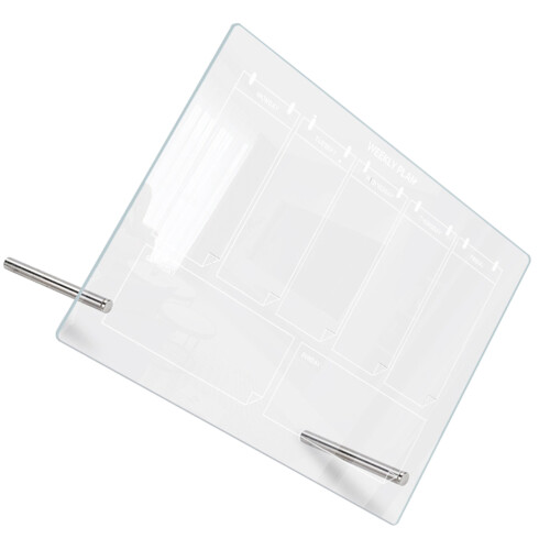 4Sets Transparent Desktop Acrylic Dry Erase Whiteboard for Office