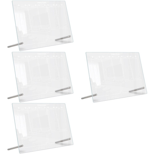 4Sets Transparent Desktop Acrylic Dry Erase Whiteboard for Office 2