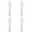 4Pcs Chic White Long Female Mannequin Hand for Display Bracelets 6