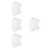 200Pcs White Race Bibs Lightweight Durable Reusable Number Clips 6