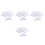 40Pcs Self Adhesive Hook Loop Tape White for Classroom Carpet Markers 8