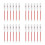 24Pcs Red Plastic Pen Precision Eyebrow Tattoo for Makeup 7