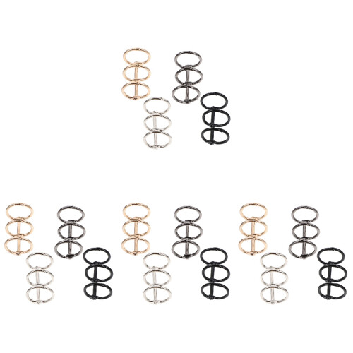 16Pcs Practical Metal Binder Rings Assorted for Scrapbook Loose Leaf 2