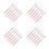 24Pcs Red Plastic Pen Precision Eyebrow Tattoo for Makeup 8