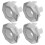 16Pcs Bathroom Sink Overflow Hole Covers Silver ABS Trim Ring Caps 2
