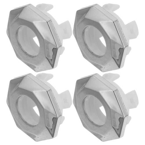 16Pcs Bathroom Sink Overflow Hole Covers Silver ABS Trim Ring Caps 1