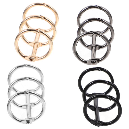 16Pcs Practical Metal Binder Rings Assorted for Scrapbook Loose Leaf 1