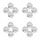 16Pcs Bathroom Sink Overflow Hole Covers Silver ABS Trim Ring Caps 4