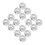 16Pcs Bathroom Sink Overflow Hole Covers Silver ABS Trim Ring Caps 8