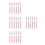 24Pcs Red Plastic Pen Precision Eyebrow Tattoo for Makeup 6