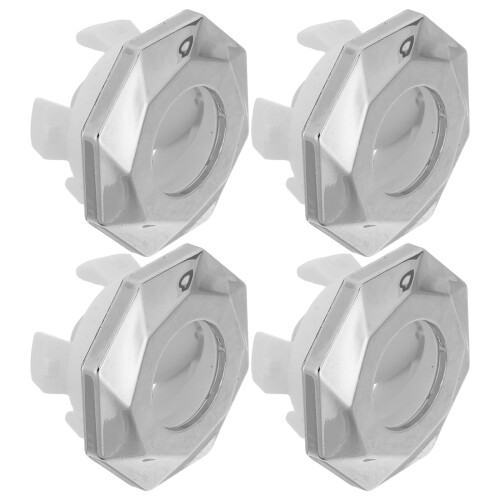 16Pcs Bathroom Sink Overflow Hole Covers Silver ABS Trim Ring Caps