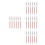 24Pcs Red Plastic Pen Precision Eyebrow Tattoo for Makeup 10