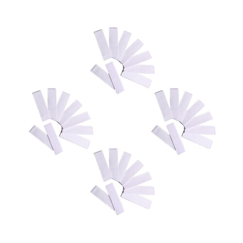 40Pcs Self Adhesive Hook Loop Tape White for Classroom Carpet Markers 2
