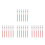 24Pcs Red Plastic Pen Precision Eyebrow Tattoo for Makeup 9