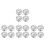 16Pcs Bathroom Sink Overflow Hole Covers Silver ABS Trim Ring Caps 6