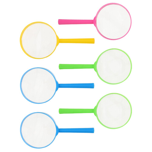 18Pcs Durable White Handheld Magnifying Glass for Kids Close-