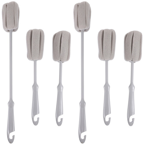 6Pièces Brosse À Éponge Long Pour Récipients 2