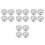 16Pcs Bathroom Sink Overflow Hole Covers Silver ABS Trim Ring Caps 5