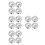 16Pcs Bathroom Sink Overflow Hole Covers Silver ABS Trim Ring Caps 7