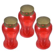 6Pcs Red LED Candle Lights Waterproof for Garden Patio and Memorial