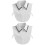 2Pcs White Cotton Detachable Dickey Collar Simple Stylish Accessory 7