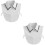 2Pcs White Cotton Detachable Dickey Collar Simple Stylish Accessory 8