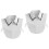 2Pcs White Cotton Detachable Dickey Collar Simple Stylish Accessory 6