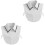 2Pcs White Cotton Detachable Dickey Collar Simple Stylish Accessory 5