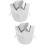 2Pcs White Cotton Detachable Dickey Collar Simple Stylish Accessory 9