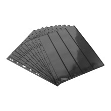 10 Sheets Stamp Collection Stamp Organizer Sticker Storage Album Book Stamps Dispenser Stamp Albums for Collectors Stamp Album Black PVC