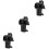 3Pcs Versatile Black ABS Projector Holder Tray Stand Pivot 7